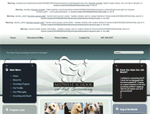 Tablet Screenshot of midwestschoolofpetgrooming.com